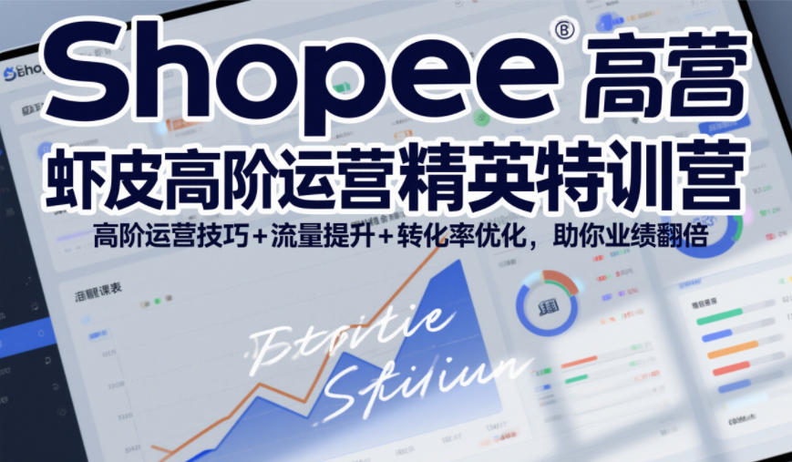 Shopee虾皮高阶运营精英特训营，高阶运营技巧+流量提升+转化率优化，助你业绩翻倍-黑猫科技云网创
