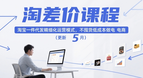 淘差价课程，淘宝一件代发精细化运营模式，不囤货低成本做电商(更新12月)-黑猫科技云网创