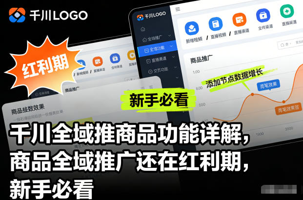 千川全域推商品功能详解，商品全域推广还在红利期，新手必看-黑猫科技云网创