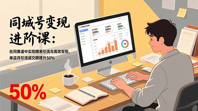 同城号变现进阶课：在同城赛道中实现精准引流与高效变现，单店月引流成交额提升50%-黑猫科技云网创