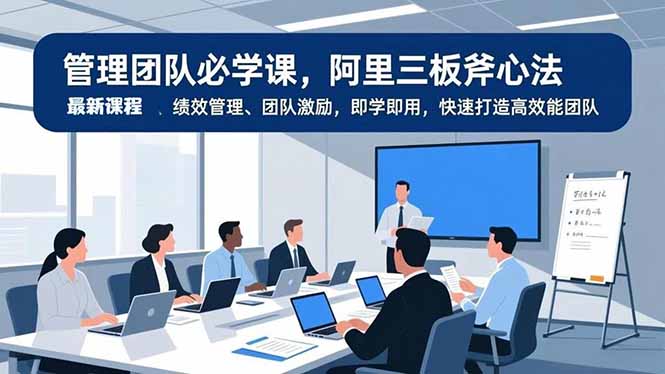 管理团队必学课，阿里三板斧心法、绩效管理、团队激励，即学即用，快速打造高效能团队-黑猫科技云网创