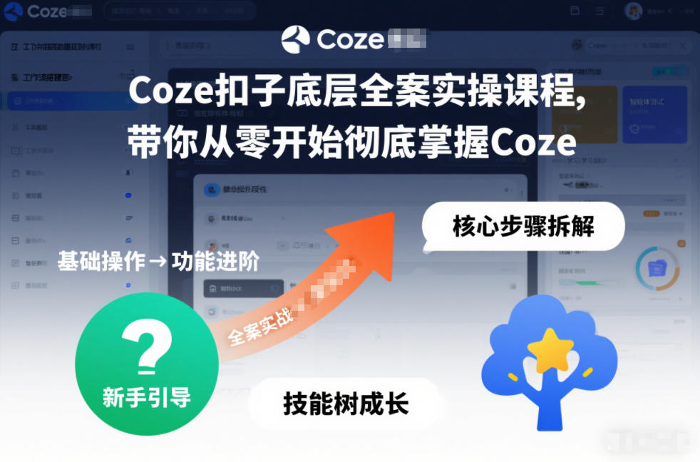 Coze扣子底层全案实操课程，带你从零开始彻底掌握Coze-黑猫科技云网创