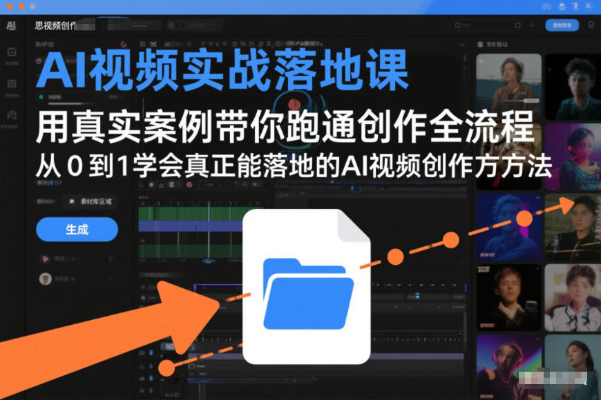 AI视频实战落地课，用真实案例带你跑通创作全流程，从0到1学会真正能落地的AI视频创作方法-黑猫科技云网创