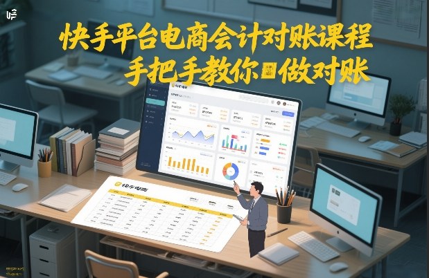 快手平台电商会计对账课程，手把手教你做对账-黑猫科技云网创