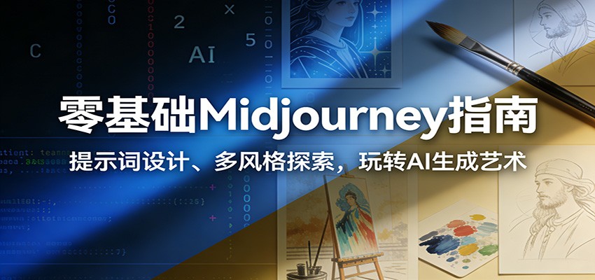 零基础Midjourney指南：提示词设计、多风格探索，玩转AI生成艺术-黑猫科技云网创