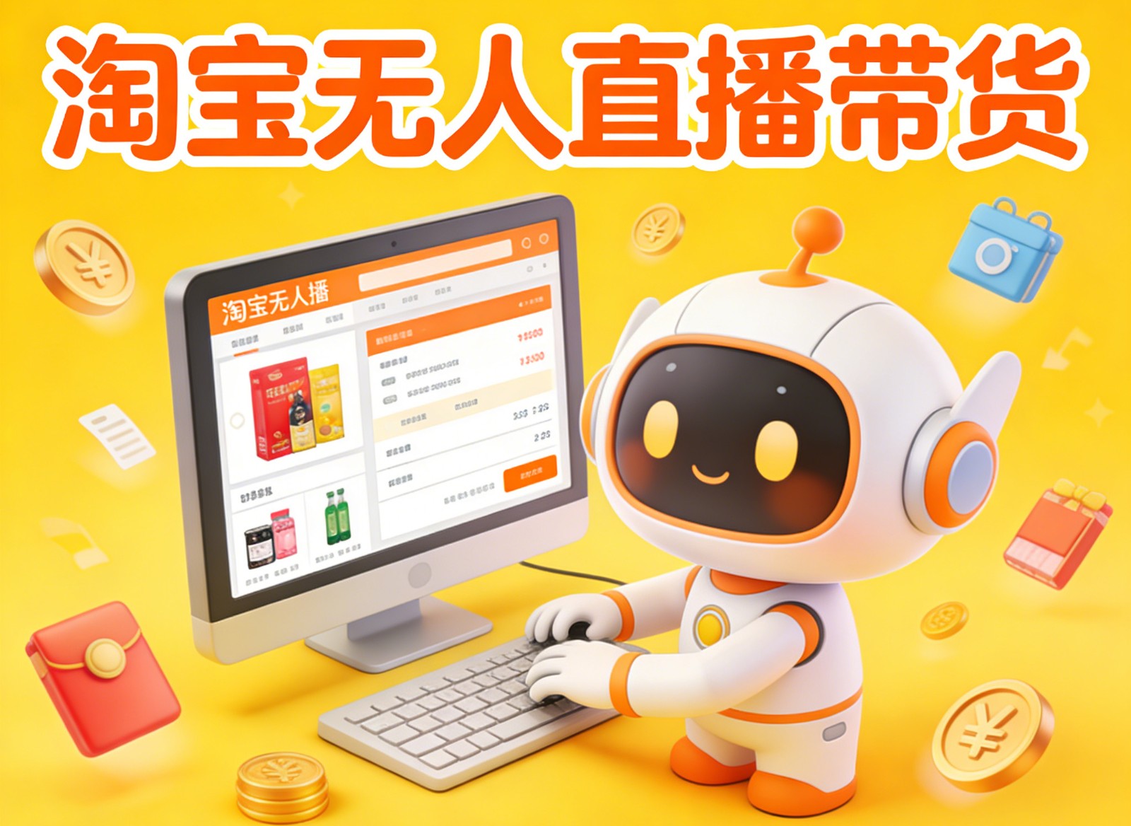 淘宝无人直播带货，24小时自动卖货，月佣金1W+，不违规不封号，不用露脸-黑猫科技云网创