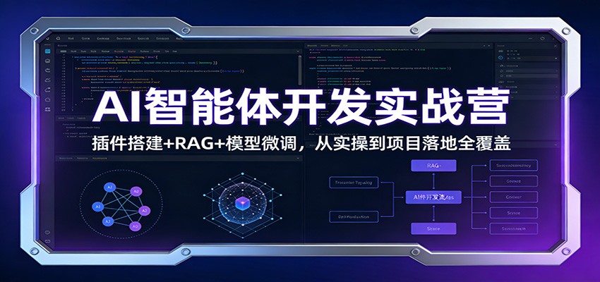 AI智能体开发实战营：插件搭建+RAG+模型微调，从实操到项目落地全覆盖-黑猫科技云网创