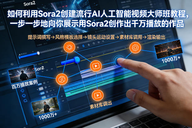 如何利用Sora2创建流行AI人工智能视频大师班，一步一步地向你展示用Sora2创作出千万播放的作品-黑猫科技云网创