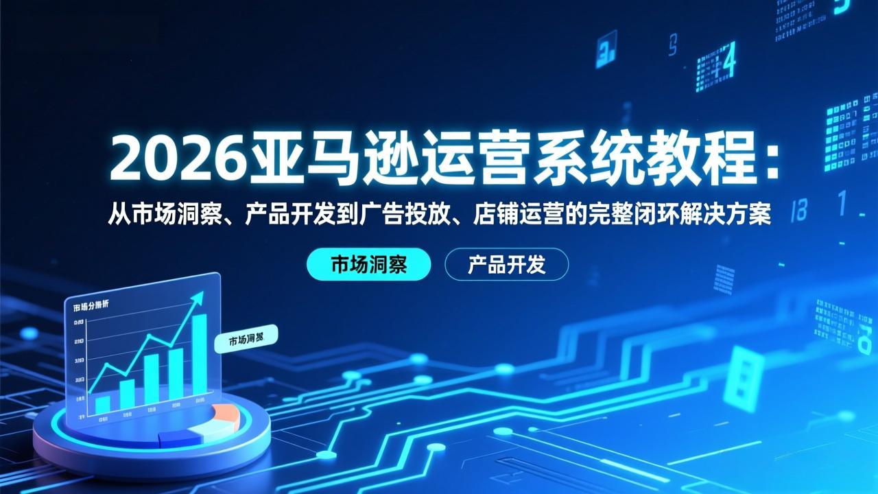 2026亚马逊运营系统教程：从市场洞察、产品开发到广告投放、店铺运营的完整闭环解决方案-黑猫科技云网创
