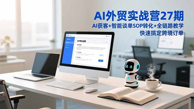 AI外贸实战营27期，AI获客+智能谈单+SOP转化+全链路教学，快速搞定跨境订单-黑猫科技云网创