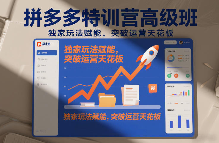 拼多多特训营高阶班，独家玩法赋能，突破运营天花板(更新26年1月)-黑猫科技云网创
