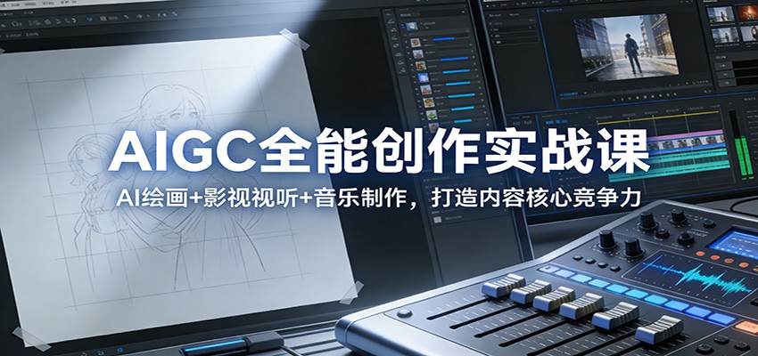 AIGC全能创作实战课：AI绘画+影视视听+音乐制作，打造内容核心竞争力-黑猫科技云网创