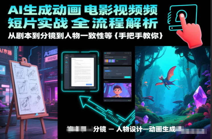 AI生成动画电影视频短片实战全流程解析，从剧本到分镜到人物一致性等手把手教你-黑猫科技云网创