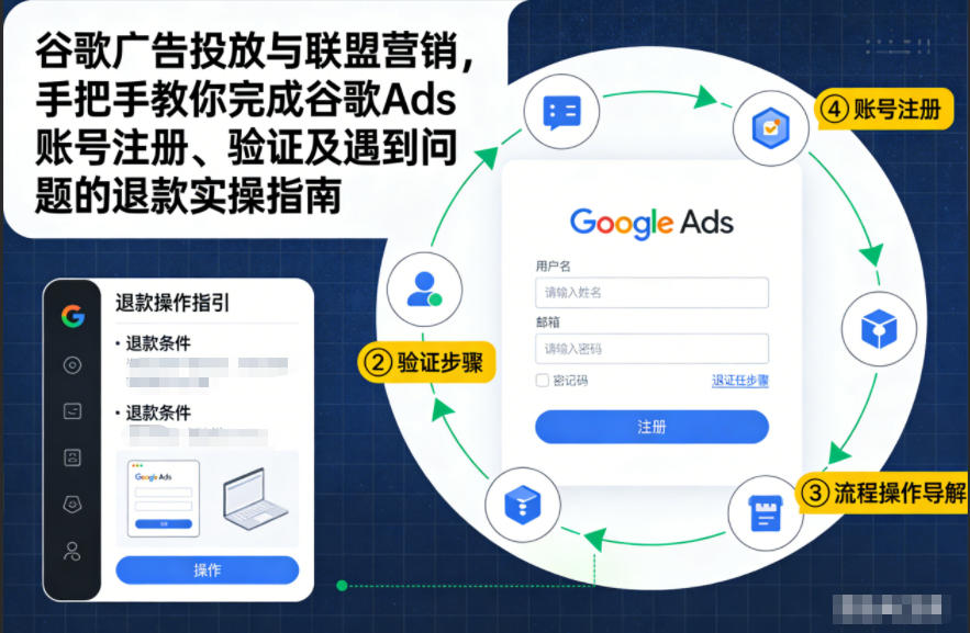谷歌广告投放与联盟营销，手把手教你完成谷歌Ads账号注册、验证及遇到问题的退款实操指南-黑猫科技云网创