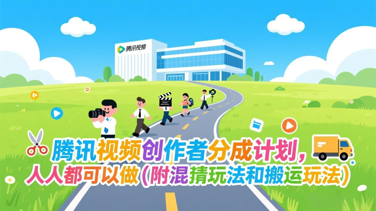 腾讯视频创作者分成计划，人人都可以做(附混剪玩法和搬运玩法-黑猫科技云网创