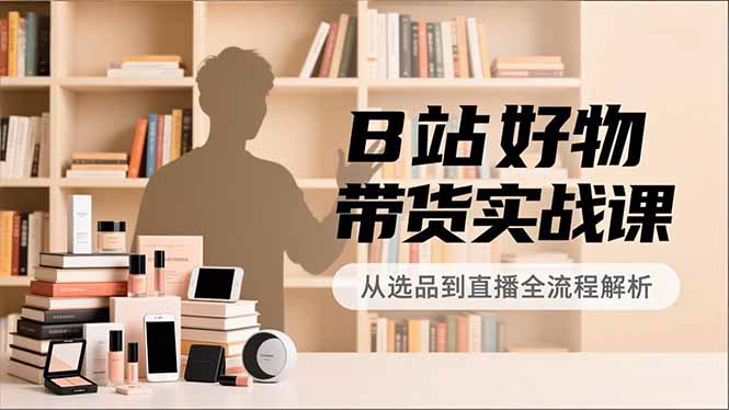 B站好物带货实战课，账号定位、选品拍摄、运营变现，全流程教学，实现UP主月入过万-黑猫科技云网创