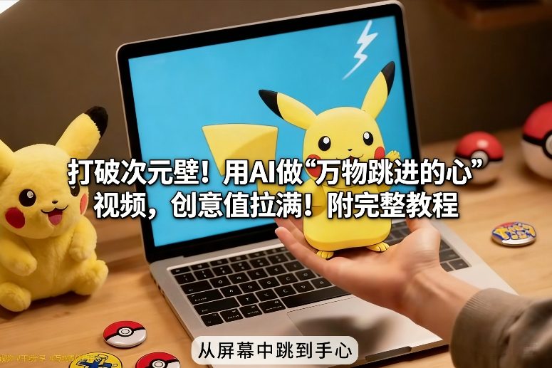 打破次元壁！用AI做【万物跳进手心】视频，创意值拉满！附完整教程-黑猫科技云网创