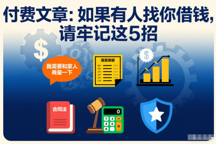 付费文章：如果有人找你借钱，请牢记这5招-黑猫科技云网创