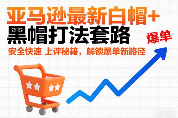 亚马逊最新白帽+黑帽打法套路，安全快速上评秘籍，解锁爆单新路径-黑猫科技云网创