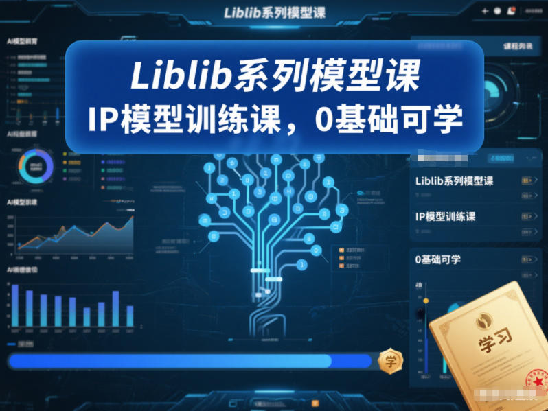 Liblib系列模型课，IP模型训练课，0基础可学-黑猫科技云网创