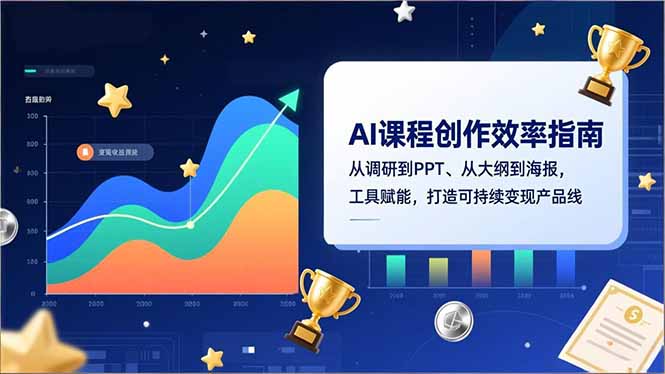 AI课程创作效率指南，从调研到PPT、从大纲到海报，工具赋能，打造可持续变现产品线-黑猫科技云网创