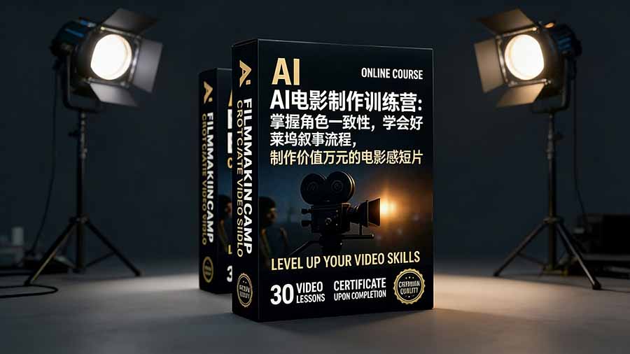 AI电影制作训练营：掌握角色一致性，学会好莱坞叙事流程，制作价值万元的电影感短片-黑猫科技云网创