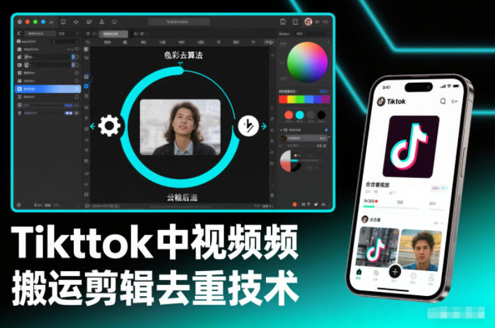 Tiktok中视频纯搬运剪辑去重技术，外来技术，自行测试-黑猫科技云网创