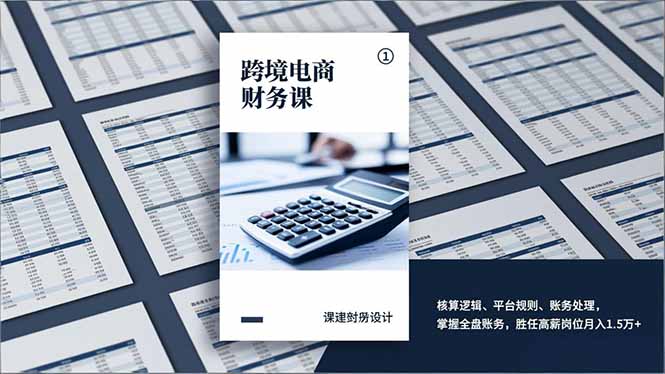 跨境电商财务课，核算逻辑、平台规则、账务处理，掌握全盘账务，胜任高薪岗位月入1.5万+-黑猫科技云网创