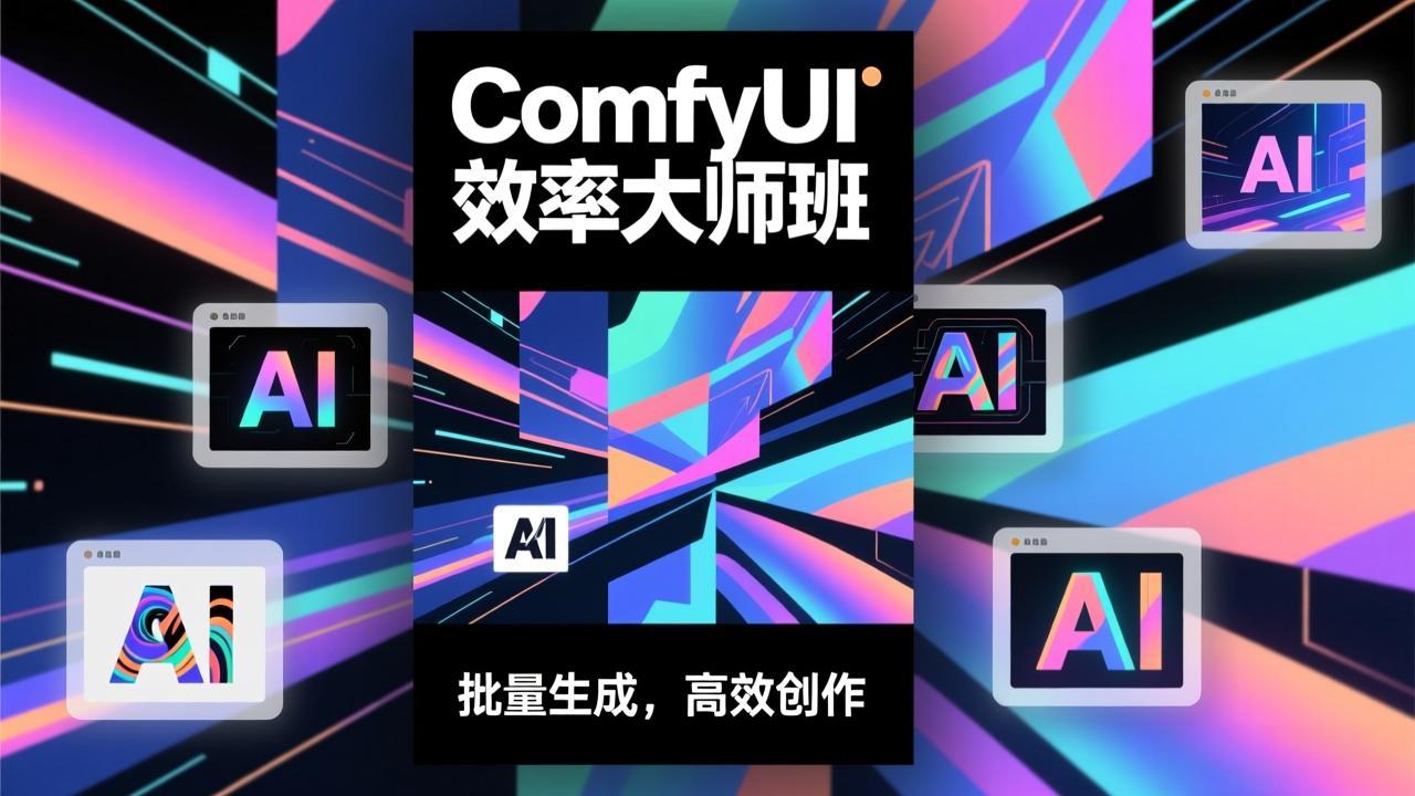 ComfyUI效率大师班：工作流搭建，批量生成，将个人AI出图效率提升5-10倍，月接单收入1-3万-黑猫科技云网创