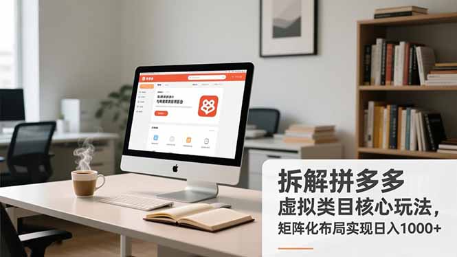 拆解拼多多虚拟类目核心玩法，矩阵化布局实现日入1000+-黑猫科技云网创