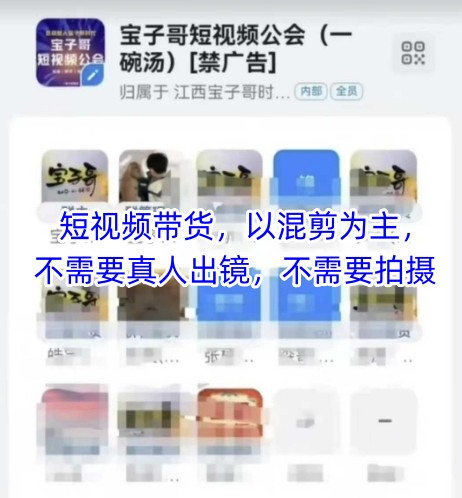宝子哥头部团队短视频带货，以混剪为主，不需要真人出镜，不需要拍摄【更新12月】-黑猫科技云网创
