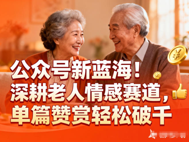 公众号新蓝海！深耕老人情感赛道，单篇赞赏轻松破1k-黑猫科技云网创