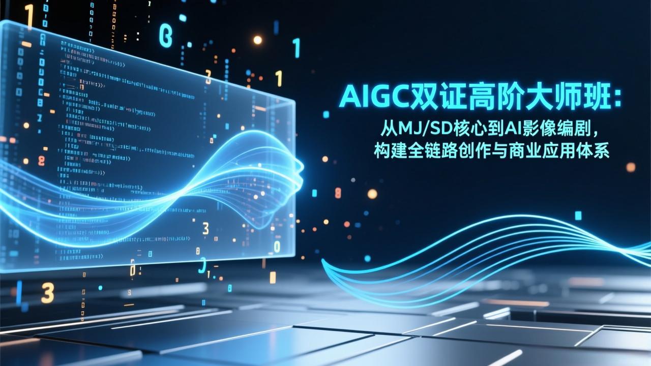 AIGC双证高阶大师班：从MJ/SD核心到AI影像编剧，构建全链路创作与商业应用体系-黑猫科技云网创
